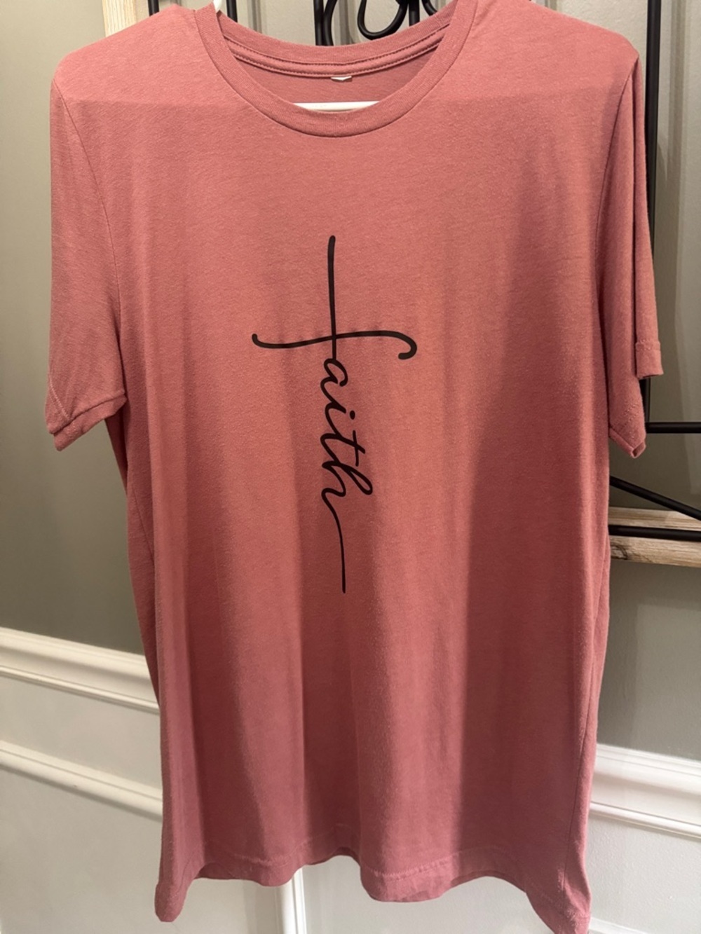 Faith Graphic Tee - Dusty Rose